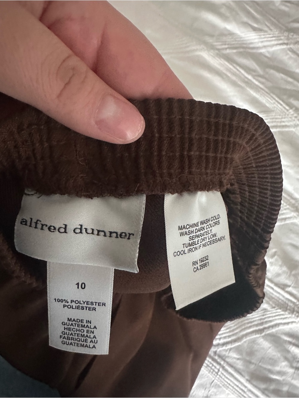 Alfred Dunner Brown Trouser Pants Elastic Waist - Picture 8 of 8
